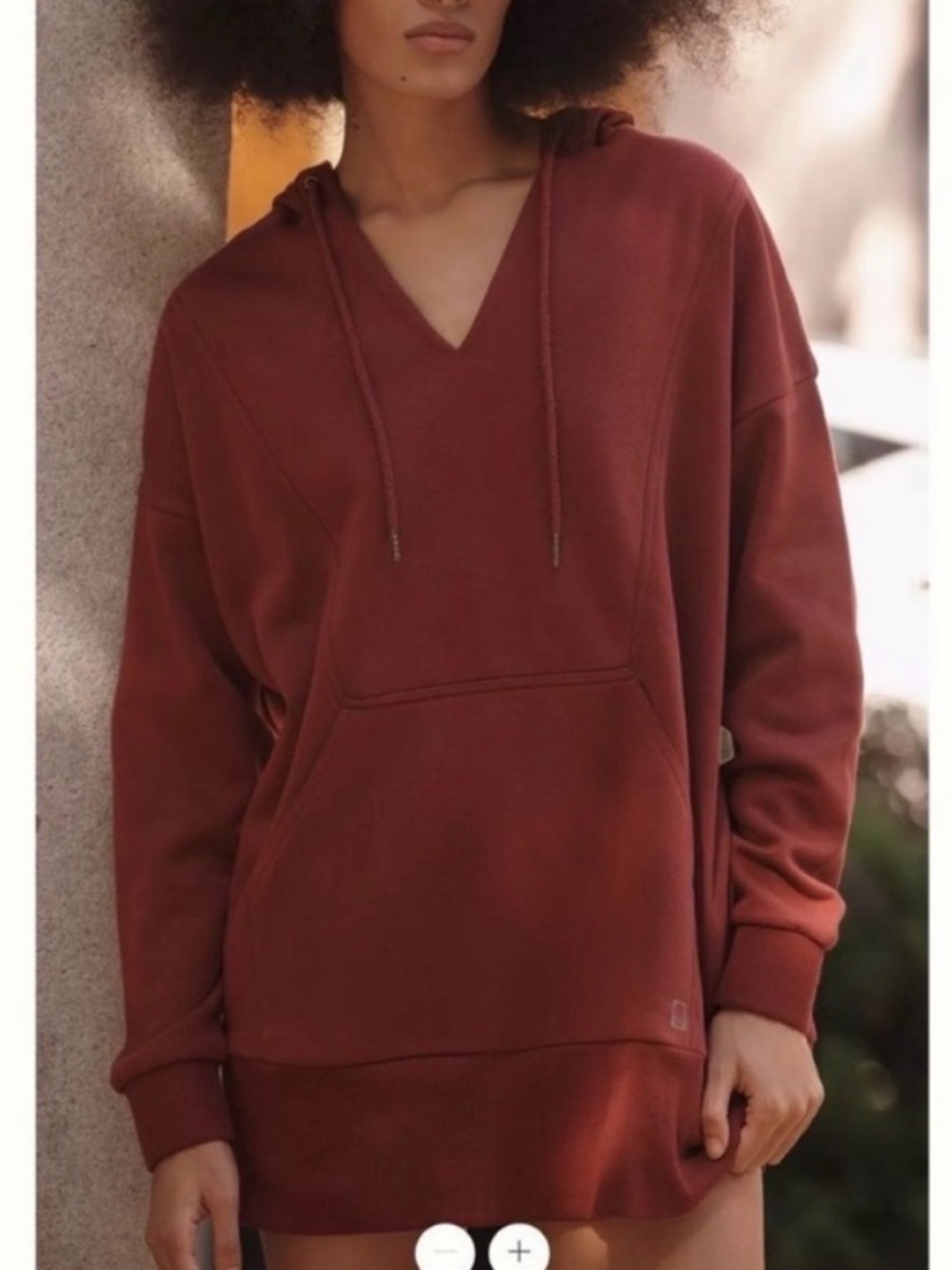 Daily Practice V-Neck Hoodie Sweatshirt Tunic - Picture 2 of 5